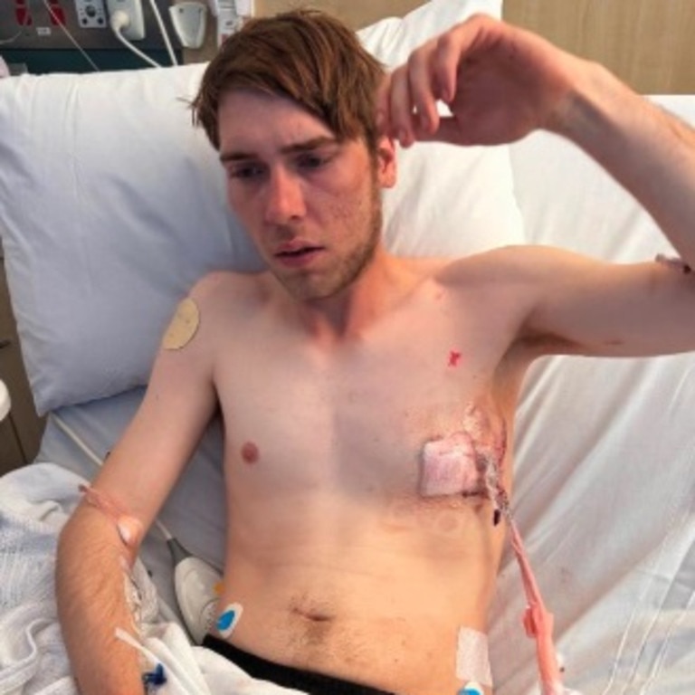 Tomas Petzler was repeatedly stabbed in a random attack at Werribee train station. Picture: Supplied/ Herald Sun