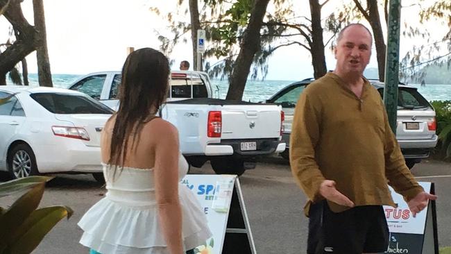 Deputy Prime Minister Barnaby Joyce and partner Vikki Campion at Palm Cove, Queensland on December