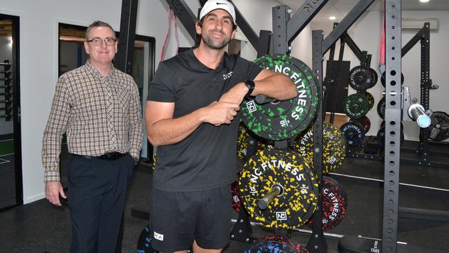 Peter McCann and Matt Ham in Hammer Athletic's new premises.