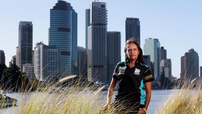 Aunty Deborah Sandy believes Brisbane should be renamed Miguntyun, an Aboriginal word for the stretch of the Brisbane River through the CBD. Picture: AAP/Steve Pohlner