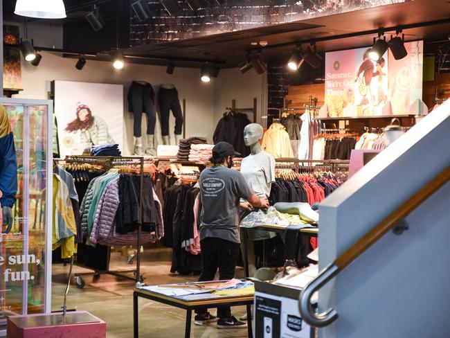 SYDNEY, AUSTRALIA - NewsWire Photos , October 10, 2021: Team members at Kathmandu prepare the shop ahead of reopening in Bondi Junction.  Picture: NCA NewsWire / Flavio Brancaleone