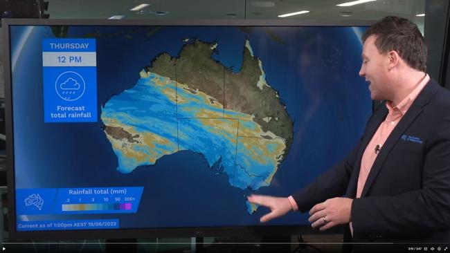 Already freezing temperatures will be followed by rain sweeping across the country this week. Picture: BOM