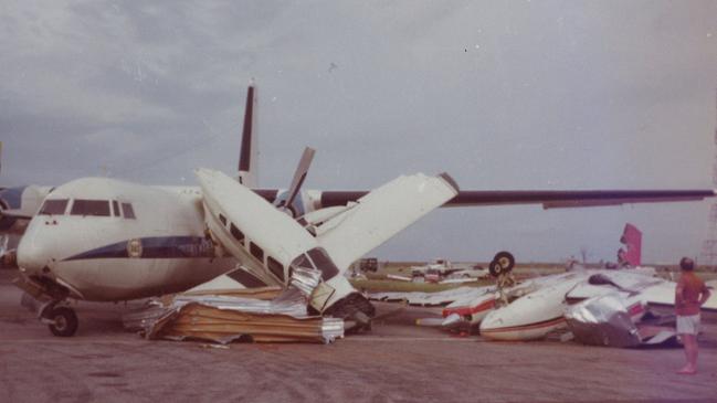 Destruction caused across Darwin, captured by Greg Novak in the days after Cyclone Tracy flattened the town at Christmas 1974.