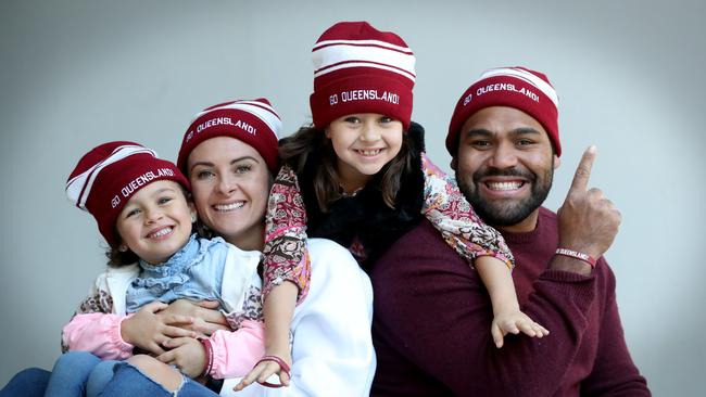 Sam and Rachel Thaiday with daughters Ellsie 4, and Gracie 6. Pic Jamie Hanson