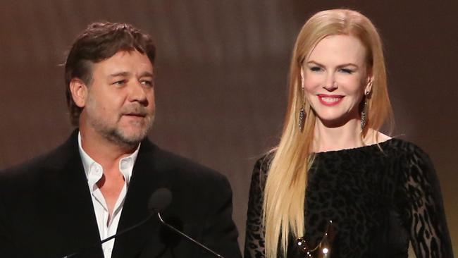 Actors Russell Crowe and Nicole Kidman. Picture: AFP