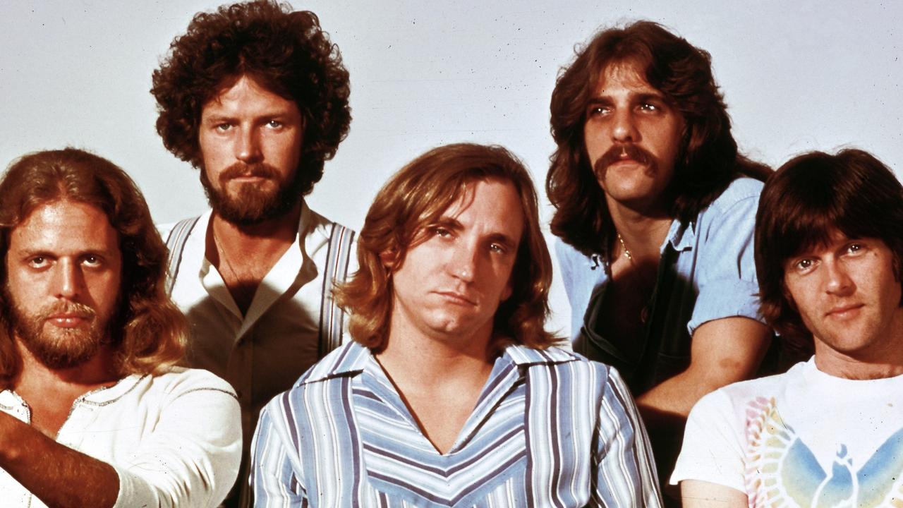 The Eagles band members (L-R): Glenn Frey, Joe Walsh, Don Henley and Don Felder and Randy Meisner. Picture: RB/Redferns.