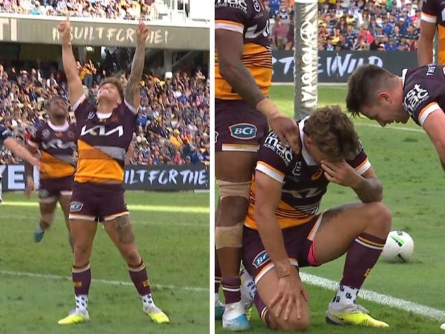 The emotion overcame Walsh. Photo: Fox Sports