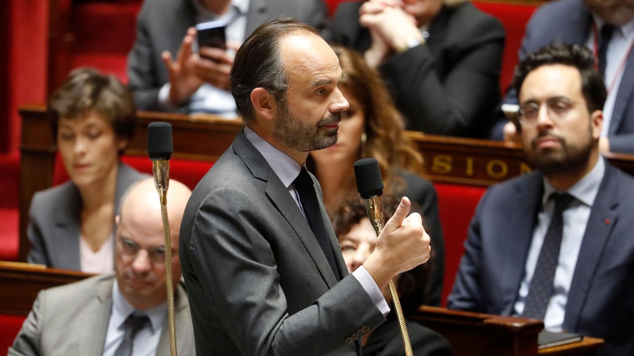 French Prime Minister Edouard Philippe gestures as he speaks at the French National Assembly in Paris, on December 4. Picture: AP