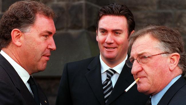 Elliott with Steve Vizard and Eddie McGuire.