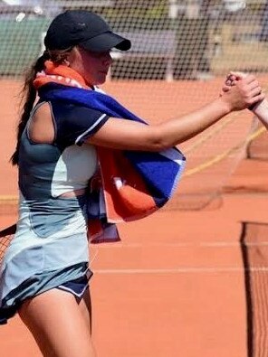 The young tennis player has won the state’s U14 competition three times in a row. Picture: Supplied