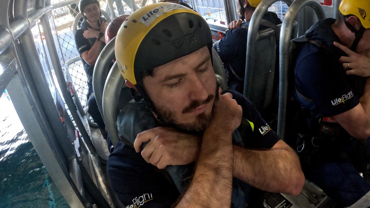 Dr Daniel Ballantine during his training. Picture: RACQ LifeFlight.