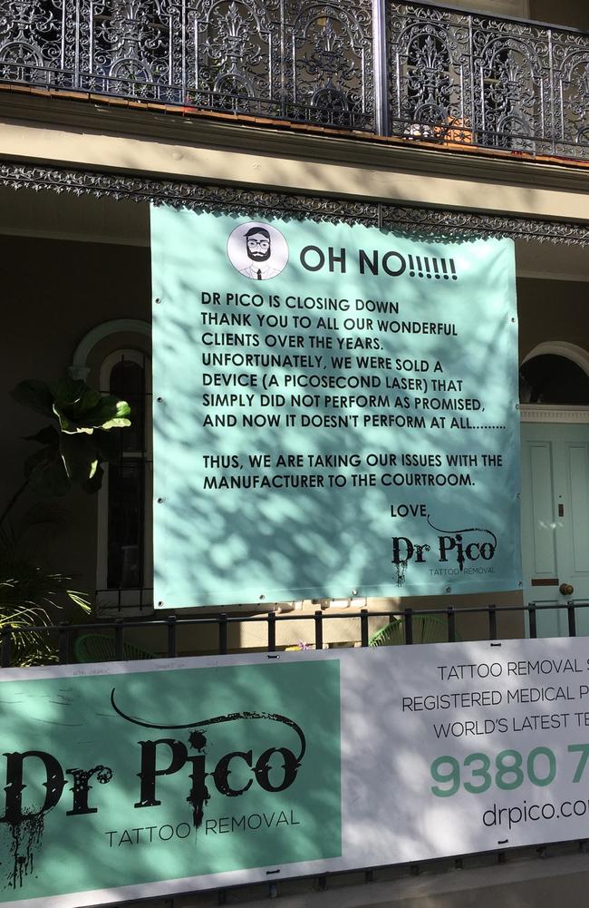 Dr Pico’s notice to customers.