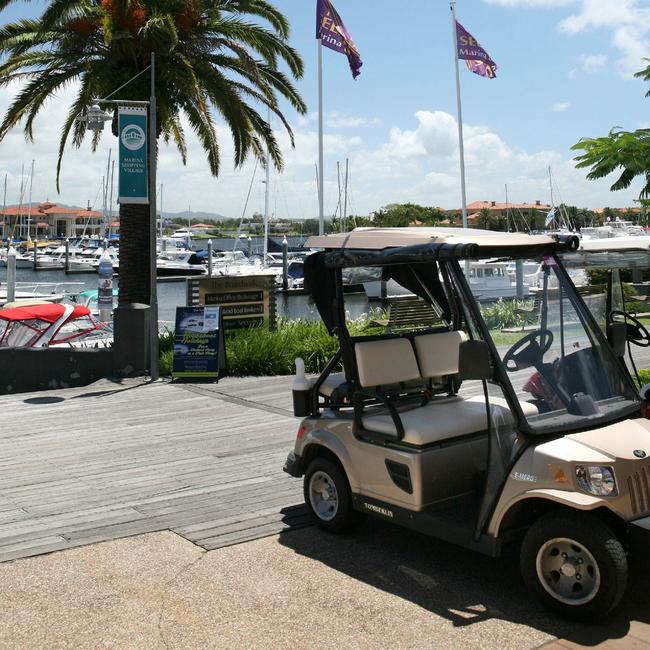 A golf buggy parked at Hope Island on the Gold Coast. File image.