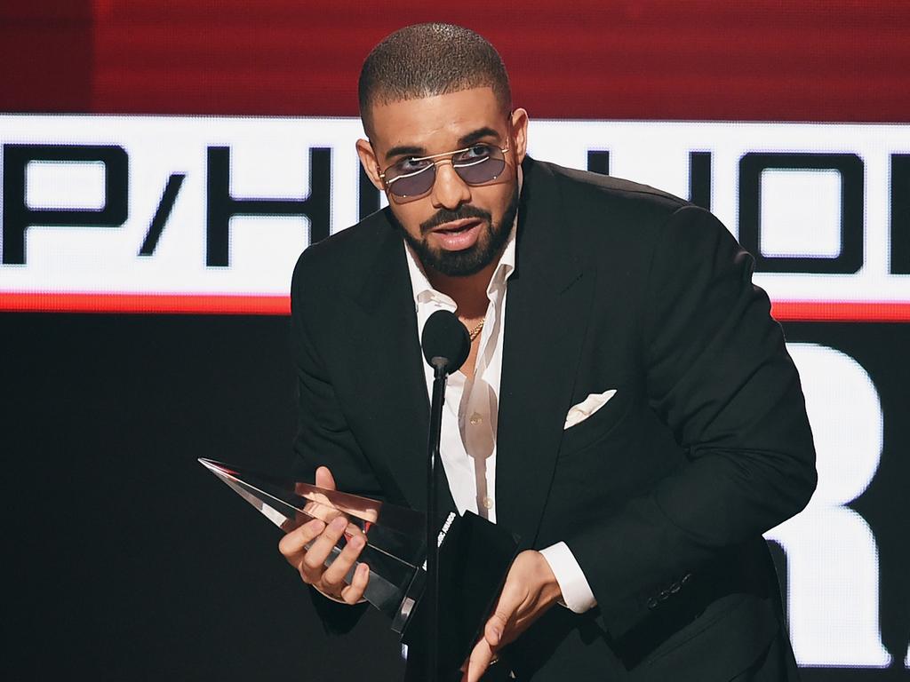 Rapper Drake accepts Favorite Rap/Hip-Hop Artist onstage during the 2016 American Music Awards at Microsoft Theater on November 20, 2016 in Los Angeles, California. Picture: Getty