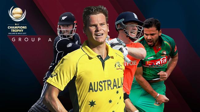 Kane Williamson, Steve Smith, Eoin Morgan and Mashrafe Mortaza captain the four sides in Group A of the Champions Trophy.