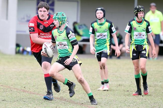 A Rugby League Gold Coast junior gala day at Burleigh Bears Junior Rugby League Club. Under 14s. Mudgeeraba vs Helensvale. 5 September 2021 Miami Picture by Richard Gosling