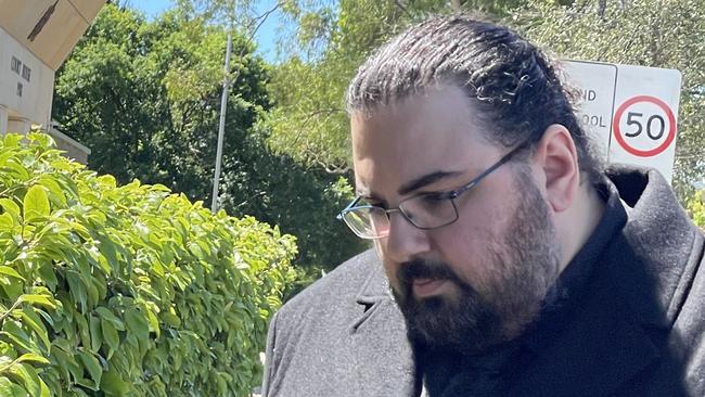 David Ghazawy, 39, pleaded guilty in Sutherland Local Court on Thursday to two counts of using a carriage service to menace, harass or offend after he sent disturbing emails to his former managers. Picture: Ashleigh Tullis