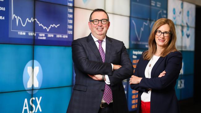 ASX chairman Damian Roche and chief executive Helen Lofthouse.