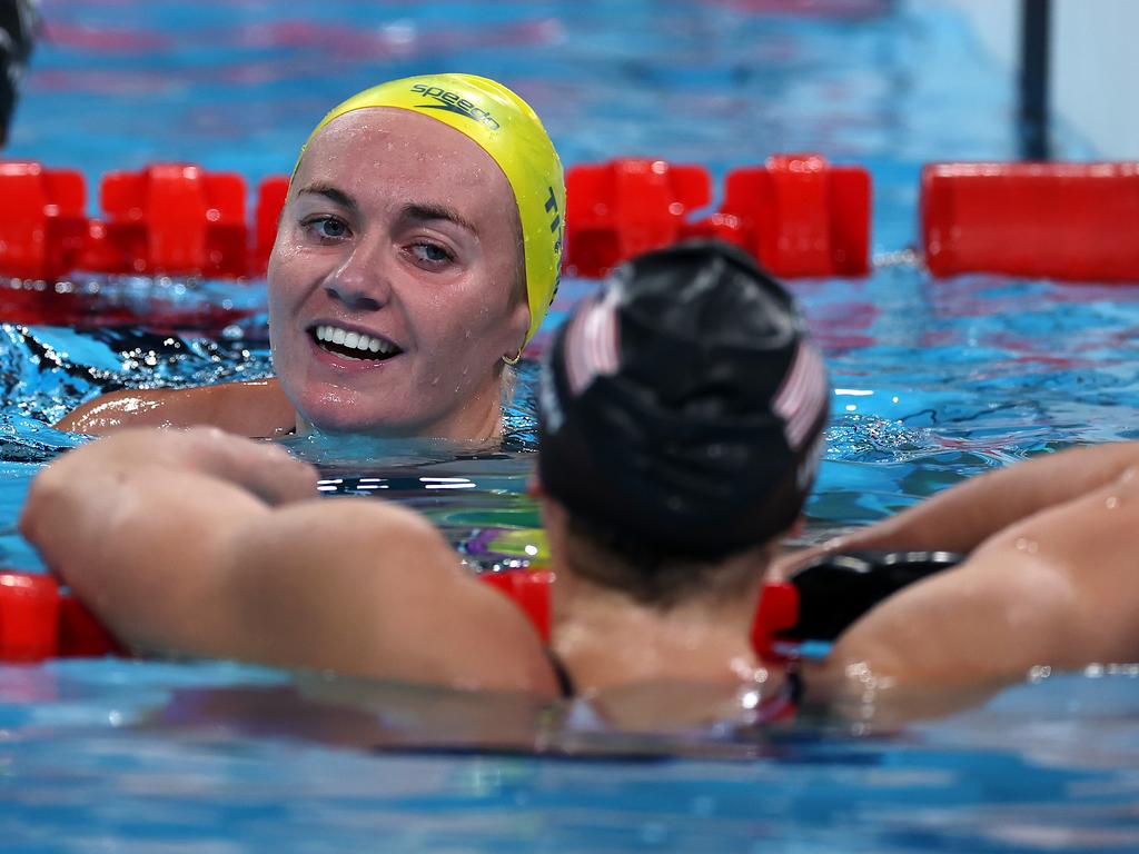 Ariarne Titmus dominated the ‘race of the century’. Picture: Al Bello/Getty Images