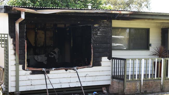 The fire engulfed the front room of the house. Picture: David Smith