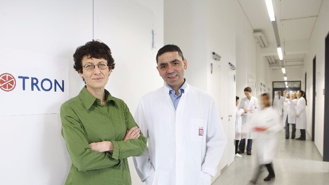 BioNTech founders Dr Ozlem Tureci and Dr Ugur Sahin. Picture: Supplied