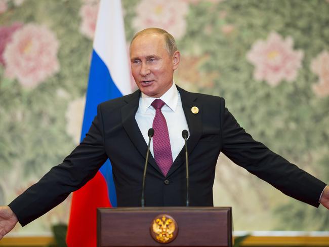 Russian President Vladimir Putin is determined to put on a show. Pic: AP