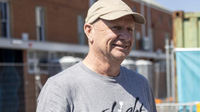 Port coach Ken Hinkley leaves Alberton Oval after an end-of-season meeting. Picture: Kelly Barnes