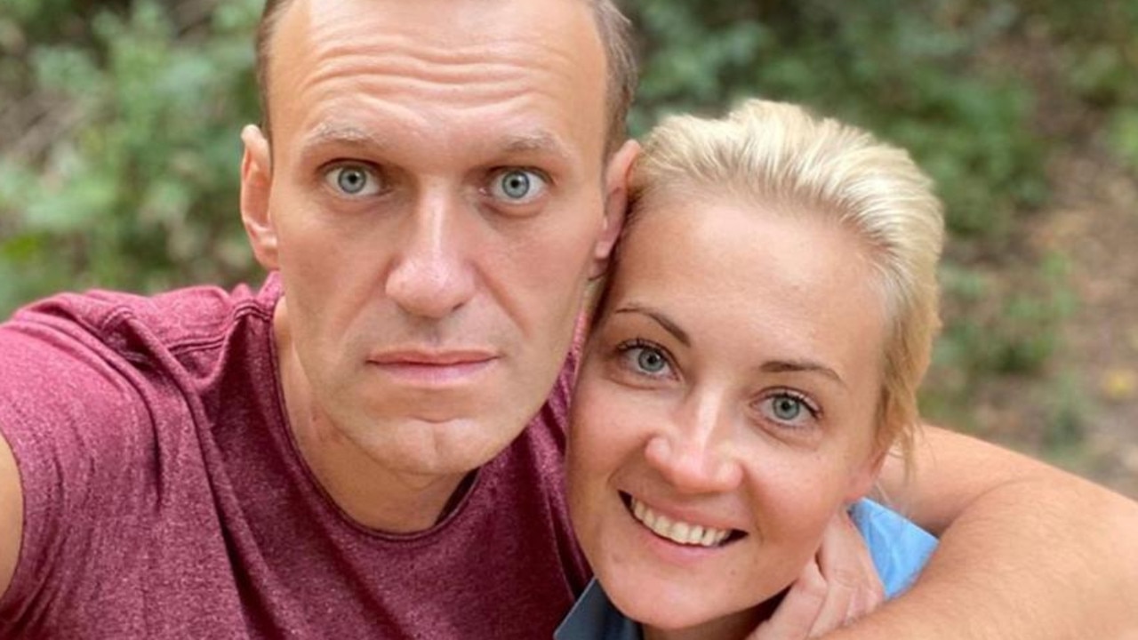 Navalny and his wife, Yulia Navalnaya. Picture: Reuters/The Times