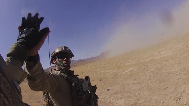 ‘It’s like a celebration’ ... Cameron Baird VC MG, in a still from exclusive video supplied by his parents Doug and Kaye Baird.