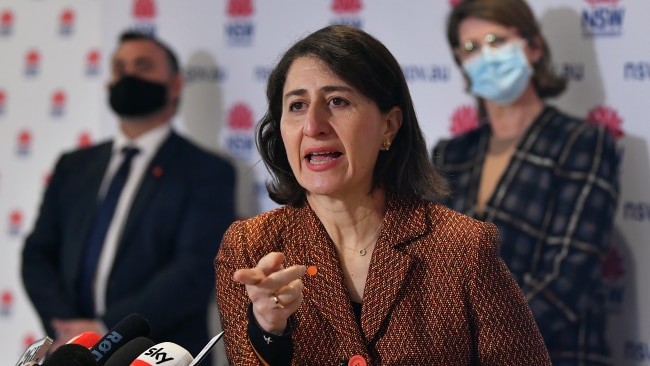 NSW Premier Gladys Berejiklian announced the state reached six million vaccinations which she called an "amazing milestone". Picture: Joel Carrett - Pool/Getty Images