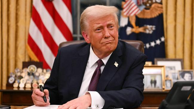 US President Donald Trump has confirmed a new 25 per cent tariffs on steel and aluminium imports will be announced on Monday. Picture: Jim Watson / POOL / AFP)