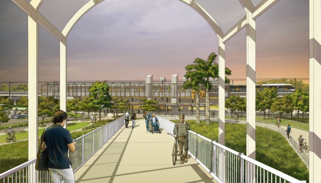 An artist's impression of the proposed Caloundra station.