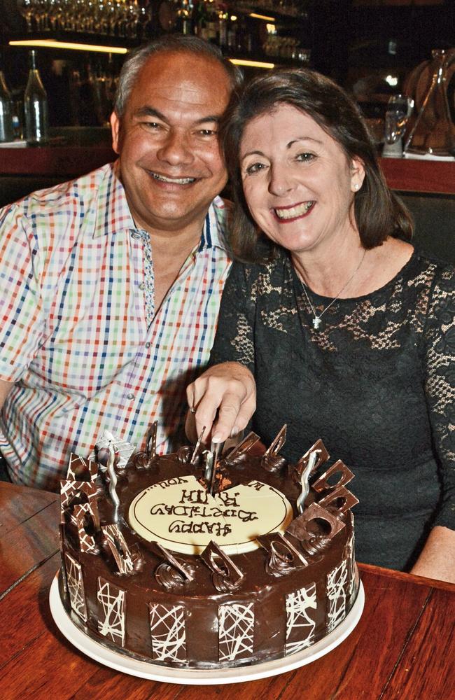 Mayor Tom Tate and Mayoress Ruth Tate at Ruth's surprise birthday at Cicchetti Restaurant. Picture: Regina King