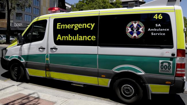 25/12/18 - Generic - file pics of SAPOL Police and SA Ambulance vehicles at a crash on The Parade in Norwood. Photo - Naomi Jellicoe