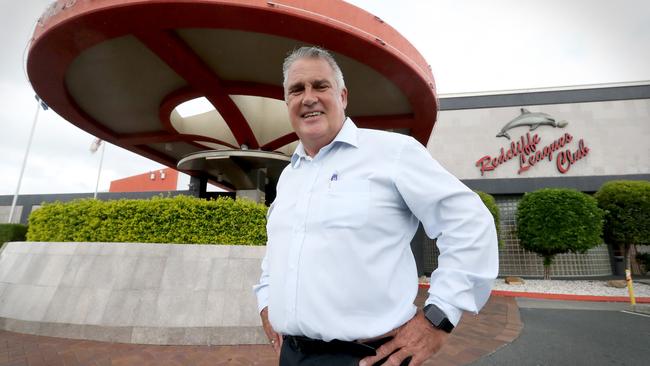 Tony Murphy, CEO of Redcliffe Leagues Club during happier times. Photo: Jamie Hanson