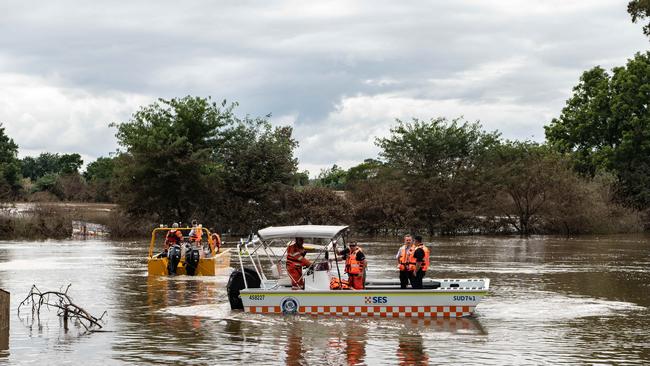 Residents in areas hit hard by the floods have been warned to keep an eye on the rain over the coming days, with fears rivers could rise again. Picture: NCA NewsWire / Flavio Brancaleone