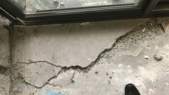 Damage to a floor in Opal Tower. Picture: Opal Tower Investigation Interim Report