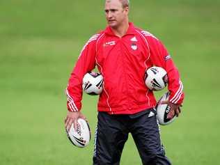 LEFT: Nathan Brown at St George's training ground at Wollongong. Brown was coach for the Dragons from 2003-2008. Picture: HILLYARD PHIL