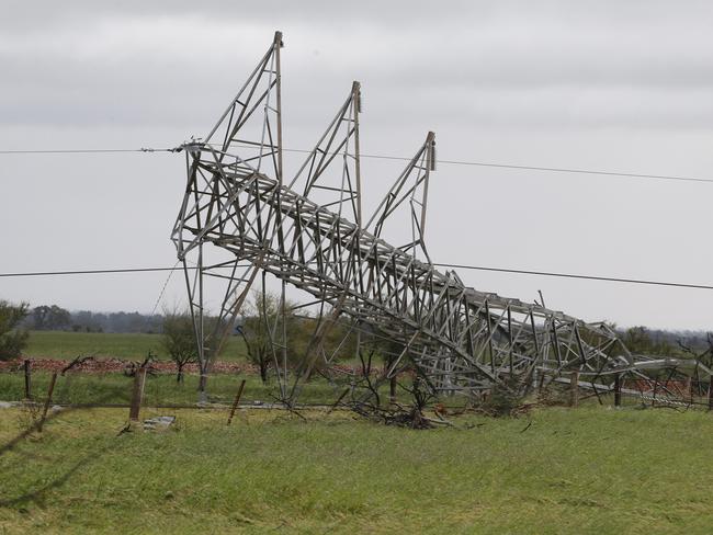 Storm damage north of Melrose in the Flinders Ranges. Picture: Dylan Coker