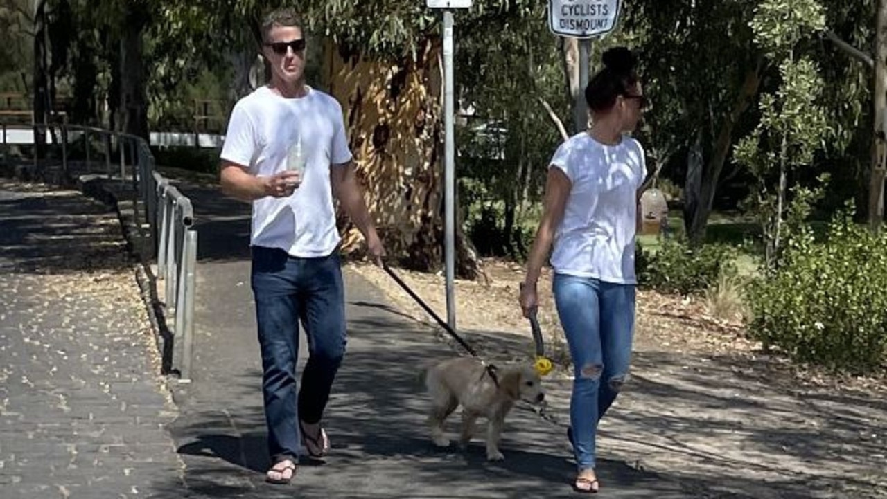 Richmond Coach Damien Hardwick with Alexandra Crow. Picture: Supplied