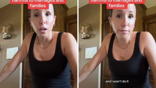 The American mum wasn't scared to share her controversial opinion. Picture: TikTok