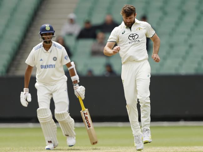 Michael Neser was sent for scans after pulling up in his bowling stride. Picture: Darrian Traynor/Getty Images