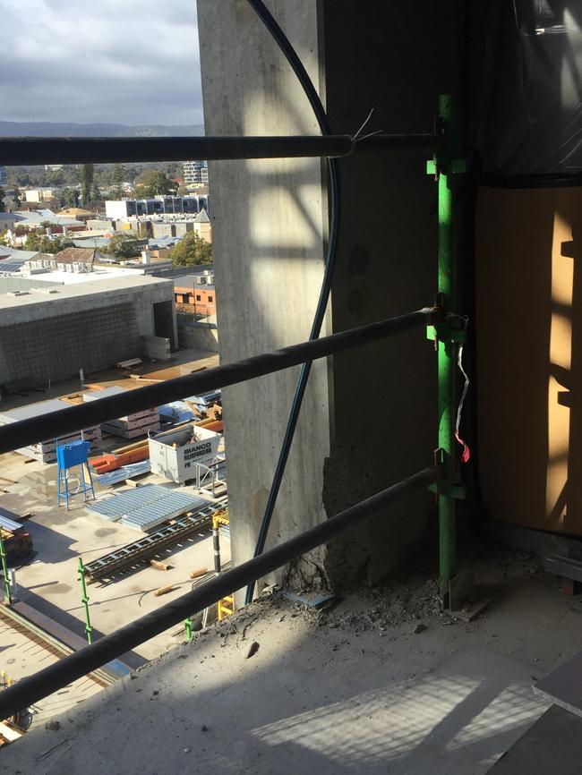 Kodo apartments builder Watpac says an engineer has found the cause of cracking to two columns was due to their installation and cleared the project of any structural issues. Picture: CFMMEU