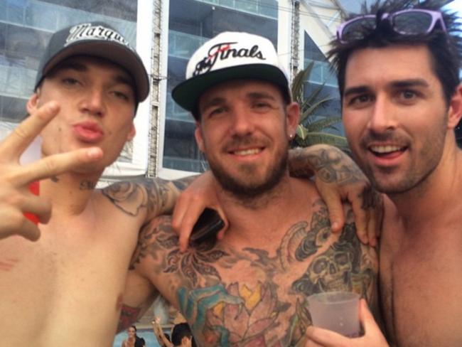 Dustin Martin and Dane Swan enjoy the Las Vegas lifestyle.