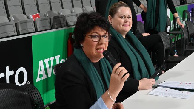 USQ Ipswich Jets coaches Tracey Jeanes-Fraser (left) and Camille Rieck. Picture: Ipswich Jets Media