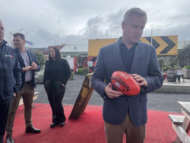 Premier Jeremy Rockliff says all Tasmanians should "embrace" plans to build a $750 million stadium at Macquarie Point. Picture: Amber Wilson