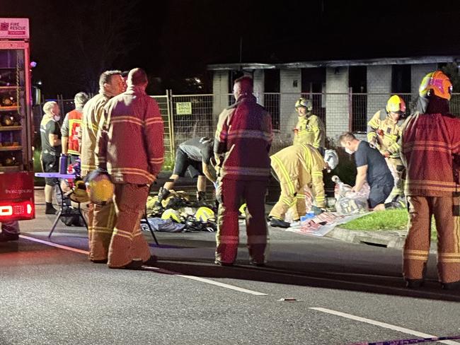 A massive blaze tore through a Coolaroo home on Saturday night.