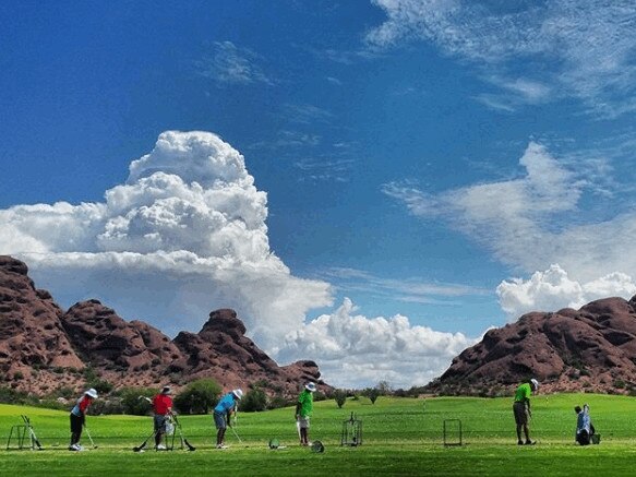 A view from the green. Papago Golf Club is second on the list of the top 3 new clubhouses int he world.