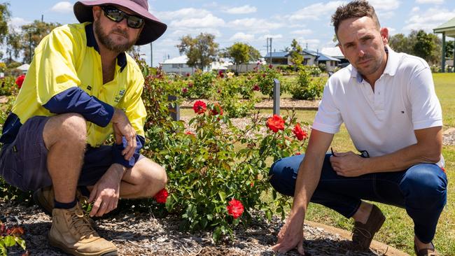 Maryborough's iconic Elizabeth Park Rose Garden has had the stunning blooms ripped from the branches of the plants growing there.