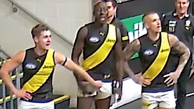 Richmond players were called out last week for groping each other during recent team songs.